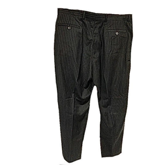Response Bertini Black Pinstripe Dress Pants Size 38 - Picture 9 of 11